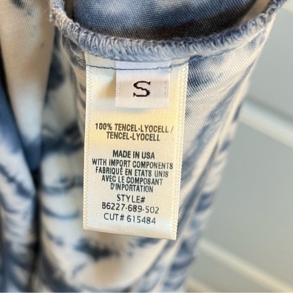 Bella Dahl Maxi Bias Slip Dress Indigo Chevron Dye NWT Size Small - Picture 7 of 7